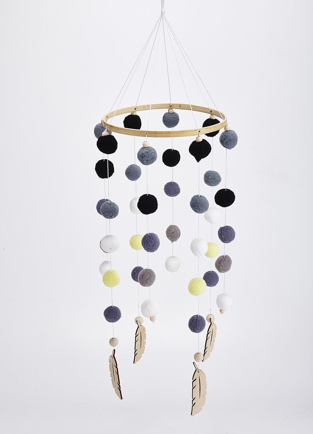 Dream Catcher Decoration Home Wind Chime Bed Bell Children's Girls Room Decor  Newborn Baby Bed Bell Dream Catcher String Pendant Kids Room Decoration Wooden Wind Chime Bed Bell Nursery Crib Bed Bell Baby Bedroom Ceiling Woven Beads Wind Chime Stevvex