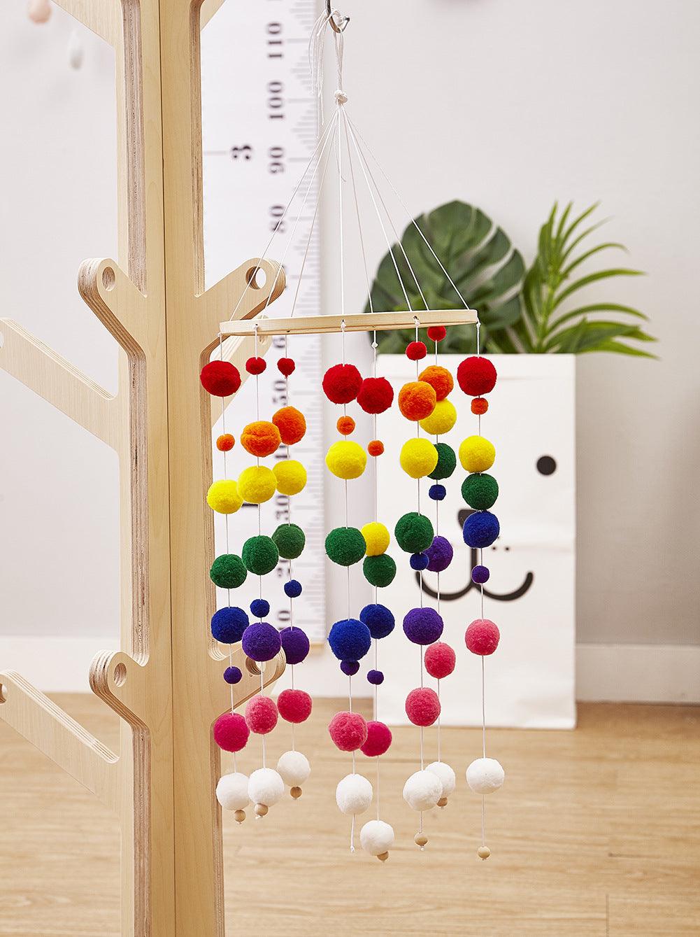 Dream Catcher Decoration Home Wind Chime Bed Bell Children's Girls Room Decor  Newborn Baby Bed Bell Dream Catcher String Pendant Kids Room Decoration Wooden Wind Chime Bed Bell Nursery Crib Bed Bell Baby Bedroom Ceiling Woven Beads Wind Chime Stevvex