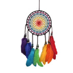 Dream Catcher Handmade Ornaments Wall Decor Handmade Jewelry Wind Chimes Rainbow Feather Dream Catchers For Gifts Wedding Home Decorations Photography As Prop Stevvex