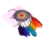 Dream Catcher Handmade Ornaments Wall Decor Handmade Jewelry Wind Chimes Rainbow Feather Dream Catchers For Gifts Wedding Home Decorations Photography As Prop Stevvex