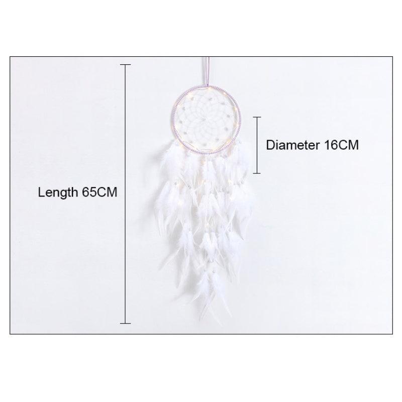 Dream Catcher Led Handmade Dream-catcher Traditional Feather Hanging Home Wall Decoration  Night Dream Catchers  Decor Ornament Wall Hanging Wind Chimes For Home Room Decoration Stevvex
