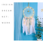 Dream Catcher Led Handmade Dream-catcher Traditional Feather Hanging Home Wall Decoration  Night Dream Catchers  Decor Ornament Wall Hanging Wind Chimes For Home Room Decoration Stevvex