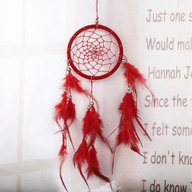 Dream Catcher Led Handmade Dream-catcher Traditional Feather Hanging Home Wall Decoration  Night Dream Catchers  Decor Ornament Wall Hanging Wind Chimes For Home Room Decoration Stevvex