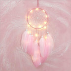 Dream Catcher Led Handmade Dream-catcher Traditional Feather Hanging Home Wall Decoration  Night Dream Catchers  Decor Ornament Wall Hanging Wind Chimes For Home Room Decoration Stevvex