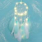 Dream Catcher Led Handmade Dream-catcher Traditional Feather Hanging Home Wall Decoration  Night Dream Catchers  Decor Ornament Wall Hanging Wind Chimes For Home Room Decoration Stevvex