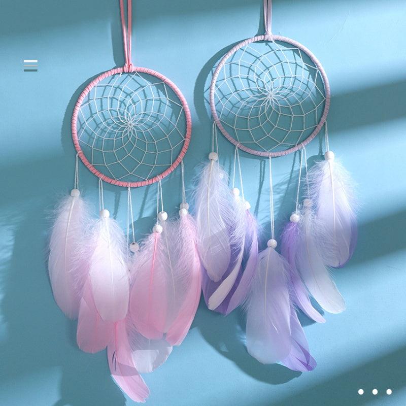 Dream Catcher Led Handmade Dream-catcher Traditional Feather Hanging Home Wall Decoration  Night Dream Catchers  Decor Ornament Wall Hanging Wind Chimes For Home Room Decoration Stevvex