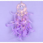 Dream Catcher Led Handmade Dream-catcher Traditional Feather Hanging Home Wall Decoration  Night Dream Catchers  Decor Ornament Wall Hanging Wind Chimes For Home Room Decoration Stevvex