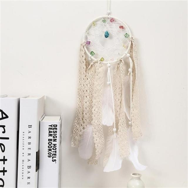 Dream Catcher Led Handmade Dream-catcher Traditional Feather Hanging Home Wall Decoration  Night Dream Catchers  Decor Ornament Wall Hanging Wind Chimes For Home Room Decoration Stevvex