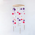 Dream Catcher Nordic Baby Room Wind Chime Bed Bell Decor Wool Ball Kids Bedroom Lovely Wooden Bead Bed Felt Baby Ceiling Mobiles Toys Infant Nursing Accessories Wall Hanging Decoration Ornaments Photography Prop Stevvex
