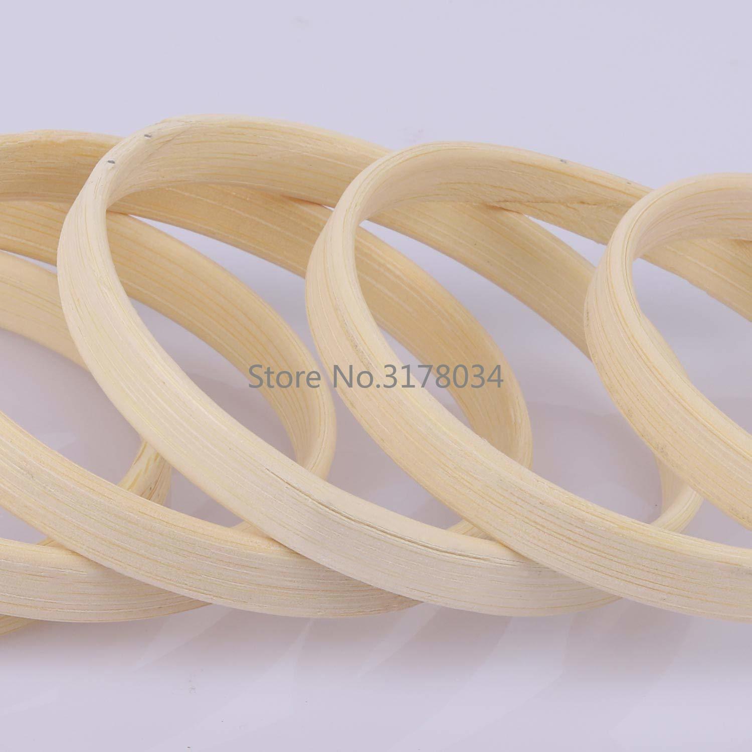 Dream Catcher Ring Round Bamboo Circle Embroidery Hoop Set Bamboo Circle Cross Stitch Hoop Ring Wind Chime DIY Hanging Accessories Wedding Wreath Decor Wall Crafts For Embroidery & Cross Stitch Stevvex