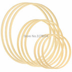 Dream Catcher Ring Round Bamboo Circle Embroidery Hoop Set Bamboo Circle Cross Stitch Hoop Ring Wind Chime DIY Hanging Accessories Wedding Wreath Decor Wall Crafts For Embroidery & Cross Stitch Stevvex