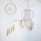 Dream Catcher Ring Round Bamboo Circle Embroidery Hoop Set Bamboo Circle Cross Stitch Hoop Ring Wind Chime DIY Hanging Accessories Wedding Wreath Decor Wall Crafts For Embroidery & Cross Stitch Stevvex