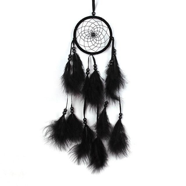 Dream Catcher Wall Decor with White Feathers Indian Style Dream-catcher Moon Handmade Wind Chimes Wall Ornament Girls Room Decoration Feather Dream Catcher For Kids Women Wedding Bohemian Wall Decor Stevvex
