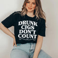 Drunk Cigs Don't Count Tee Peachy Sunday