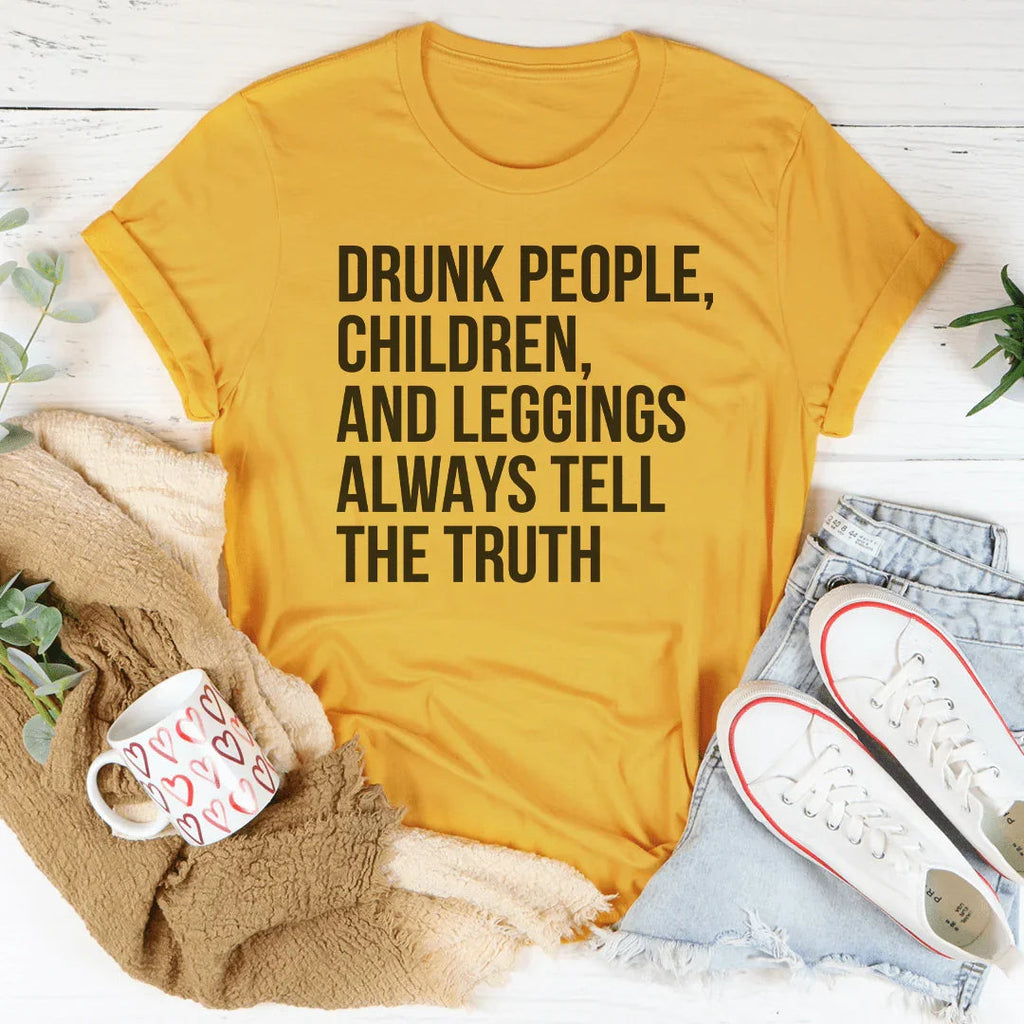 Drunk People Children And Leggings Tee - SJB-DIAMOND ELITES