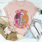 Drunkin Grownups Tee Peachy Sunday