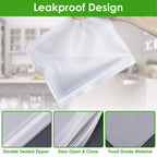20Pcs Reusable Food Storage Bags 5 Sandwich Snack Gallon Quart Bag Leakproof B PA F ree Food Container Freezer Safe Lunch Bag