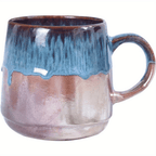 Large Ceramic Coffee Mug, 21 Oz, Gilt Blue Big Tea Cup for Office and Home, Dishwasher and Microwave Safe…