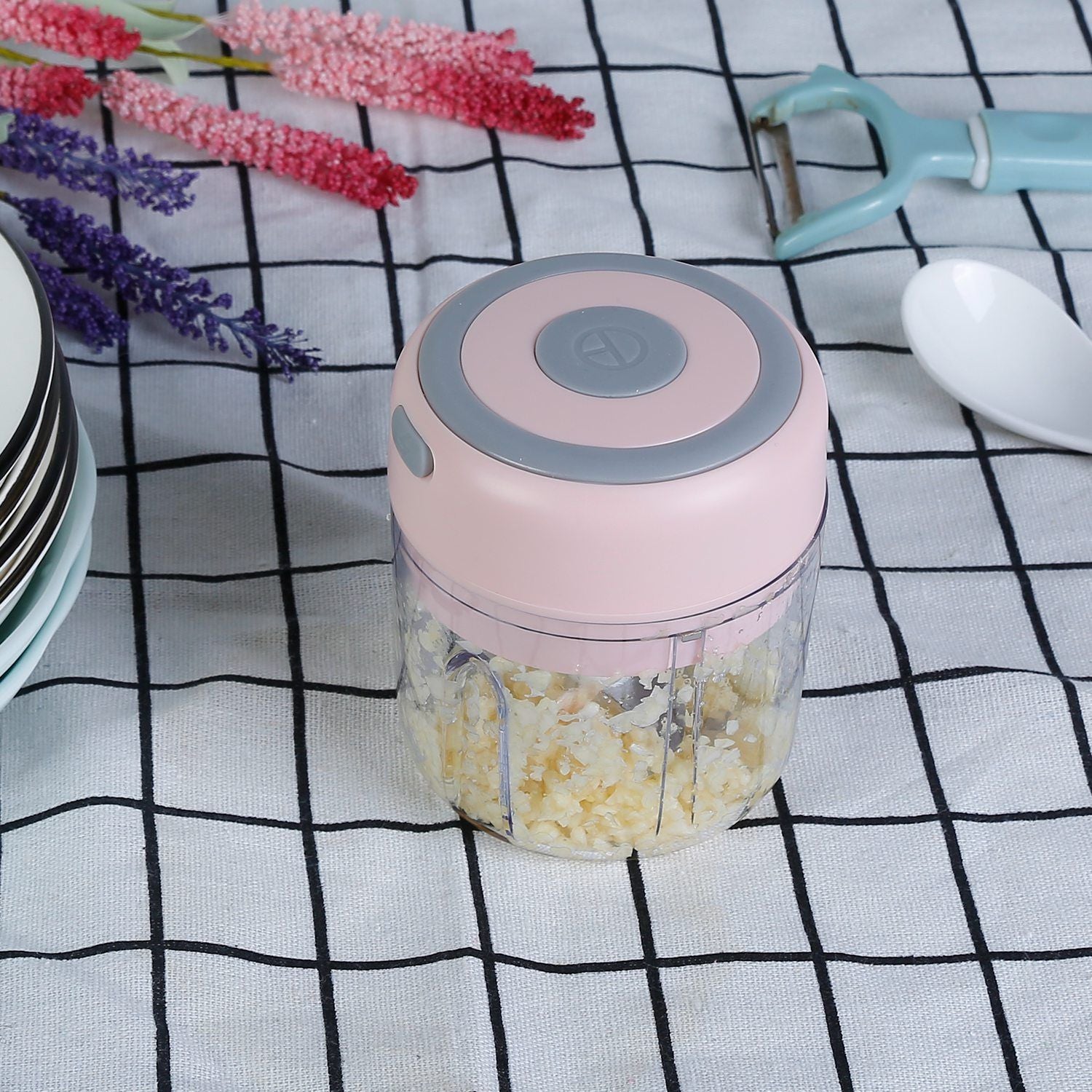Mini Electric Garlic Chopper 8.45OZ Cordless Garlic Mincer Food Chopper EasyOptionXY LLC