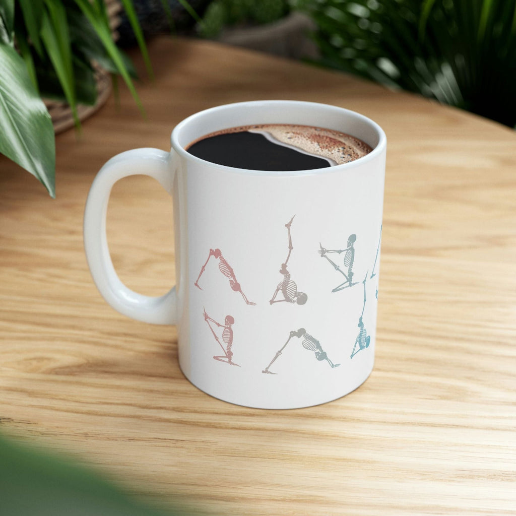 Skeleton in Yoga Poses Mug EasyOptionXY LLC