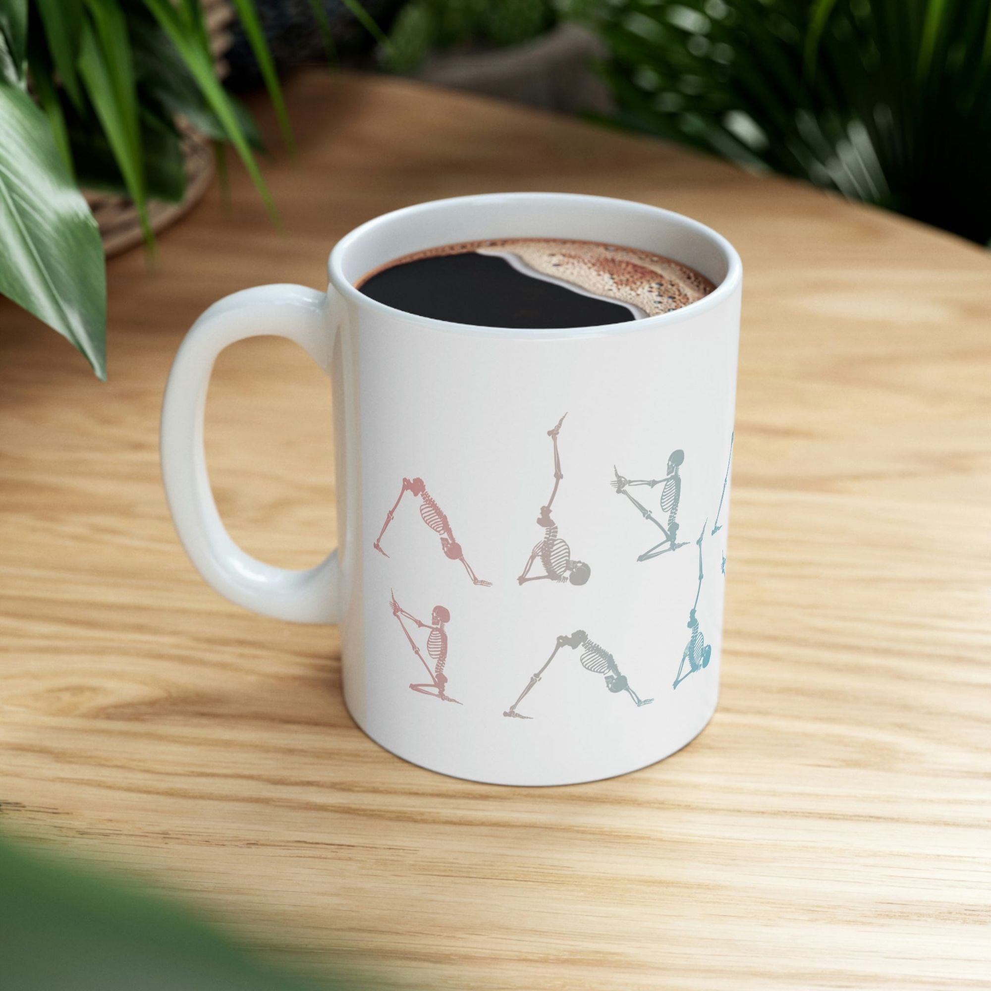 Skeleton in Yoga Poses Mug EasyOptionXY LLC
