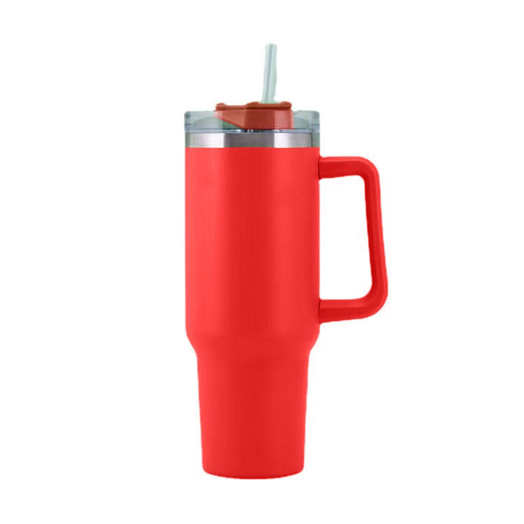 30OZ Straw Coffee Insulation Cup With Handle Portable Car Stainless Steel Water Bottle LargeCapacity Travel B PA F ree Thermal Mug EasyOptionXY LLC