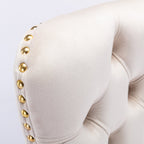 Set of 2 Thick Golden Swivel Velvet Barstools Lootquake LLC