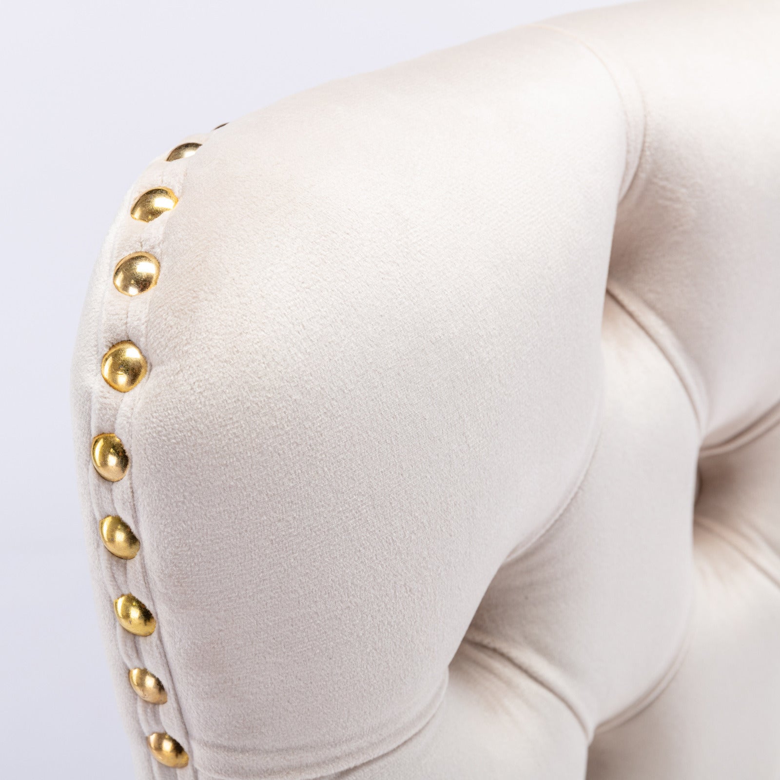 Set of 2 Thick Golden Swivel Velvet Barstools Lootquake LLC