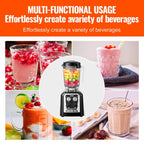 VEVOR Professional Blender, Commercial Countertop Blenders, 68 oz Jar Blender Combo, Stainless Steel 3 Functions Blender, for Frozen Drinks, Shakes, Smoothies, Peree, and Crush Ice, Black EasyOptionXY LLC