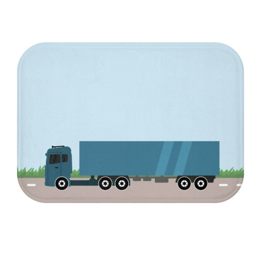 Truck On The Road Bath Mat EasyOptionXY LLC