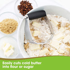 1pc Dough Blender Top Professional Pastry Cutter With Heavy Duty Stainless Steel Blades Medium Size 0.50lb