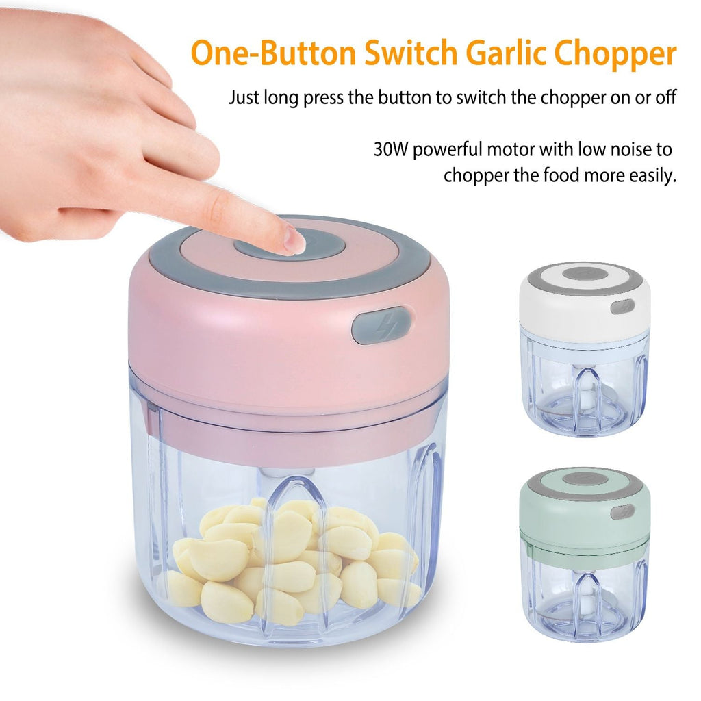 Mini Electric Garlic Chopper 8.45OZ Cordless Garlic Mincer Food Chopper EasyOptionXY LLC