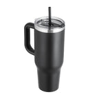 40 oz Insulated Water Bottle Stainless Steel Coffee Cup Handheld Black