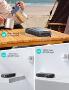 Portable Charger, Solar Power Bank 33500mAh Fast Charging, Solar Battery Pack with Waterproof 6W Bright Flashlight for iPhone S amsung Tablet EasyOptionXY LLC