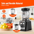 VEVOR Professional Blender, Commercial Countertop Blenders, 68 oz Jar Blender Combo, Stainless Steel 3 Functions Blender, for Frozen Drinks, Shakes, Smoothies, Peree, and Crush Ice, Black EasyOptionXY LLC