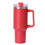 40oz large capacity tumbler, With Handle And Straw Lid, Insulated Reusable Stainless Steel Water Bottles Travel Mug Coffee Cup car cup water cup For Men Women Outdoor Camping Driving,  gift