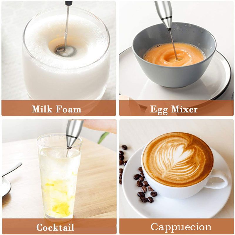 Milk Frothers Electric Wireless Handheld Blender With USB Electrical Mini Coffee Maker Whisk Mixer For Coffee Cappuccino Cream EasyOptionXY LLC