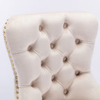 Set of 2 Thick Golden Swivel Velvet Barstools Lootquake LLC