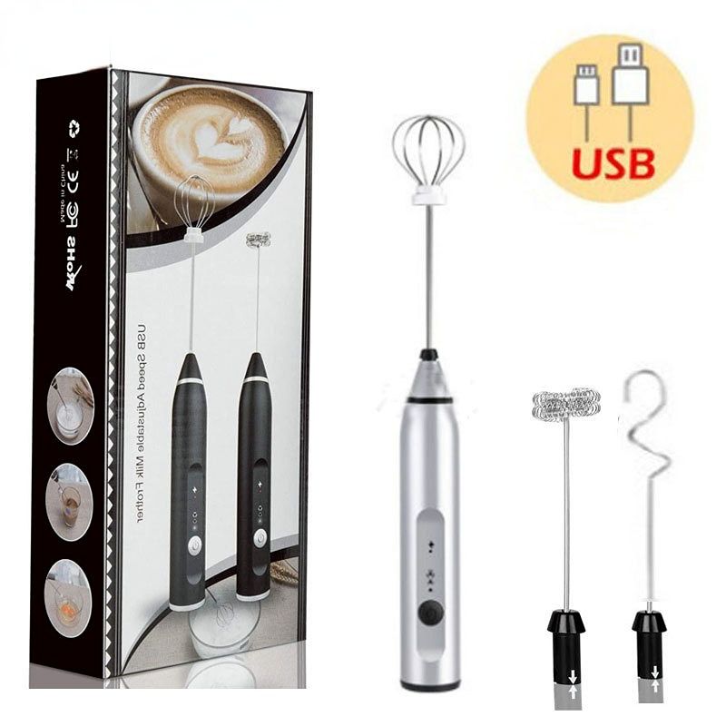 Milk Frothers Electric Wireless Handheld Blender With USB Electrical Mini Coffee Maker Whisk Mixer For Coffee Cappuccino Cream EasyOptionXY LLC