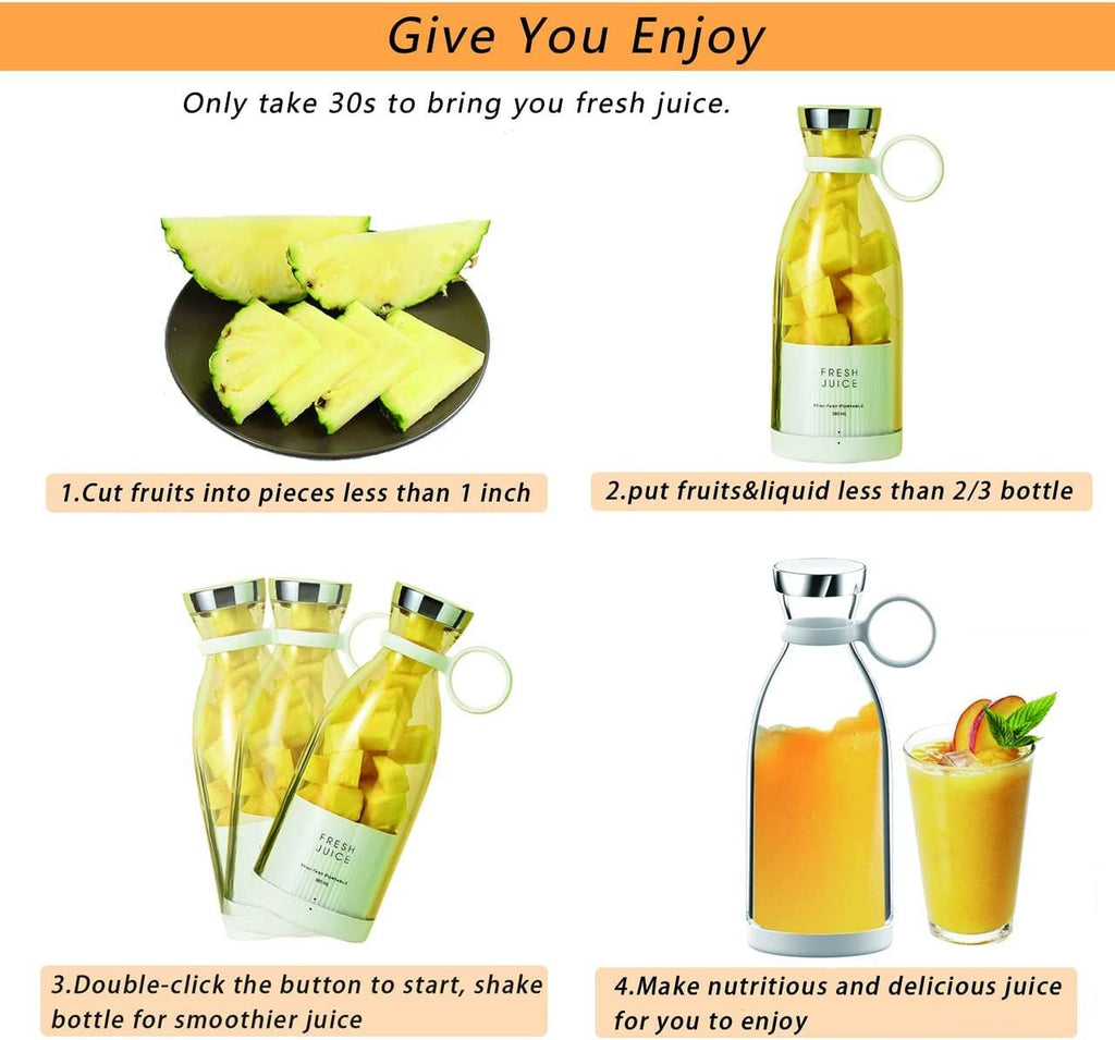 Personal Size Blender;  Portable Blender;  Battery Powered USB Blender