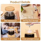 Electric Mixing Mug 400ML High Speed Mixing Cup USB Rechargeable Self String Mug IP67 Waterproof One Button Start for Coffee Milk Protein Powder Egg