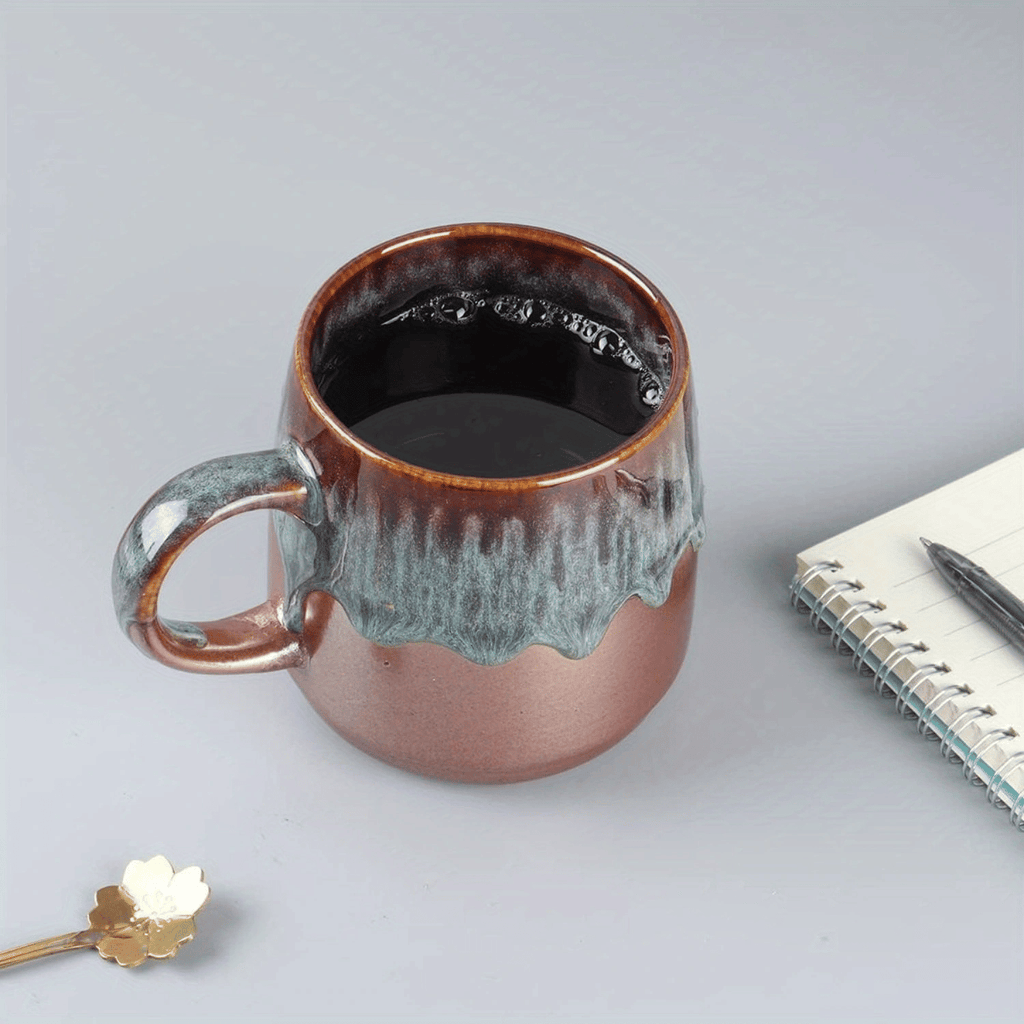 Large Ceramic Coffee Mug, 21 Oz, Gilt Reseda Big Tea Cup for Office and Home, Dishwasher and Microwave Safe… EasyOptionXY LLC
