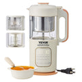 VEVOR Baby Food Maker, 500W Baby Food Processor with 300 ml Glass Bowl, SUS304 Stainless Steel 4-Blade Baby Food Puree Blender Steamer Grinder for Food, Fruit, Vegetable, Meat