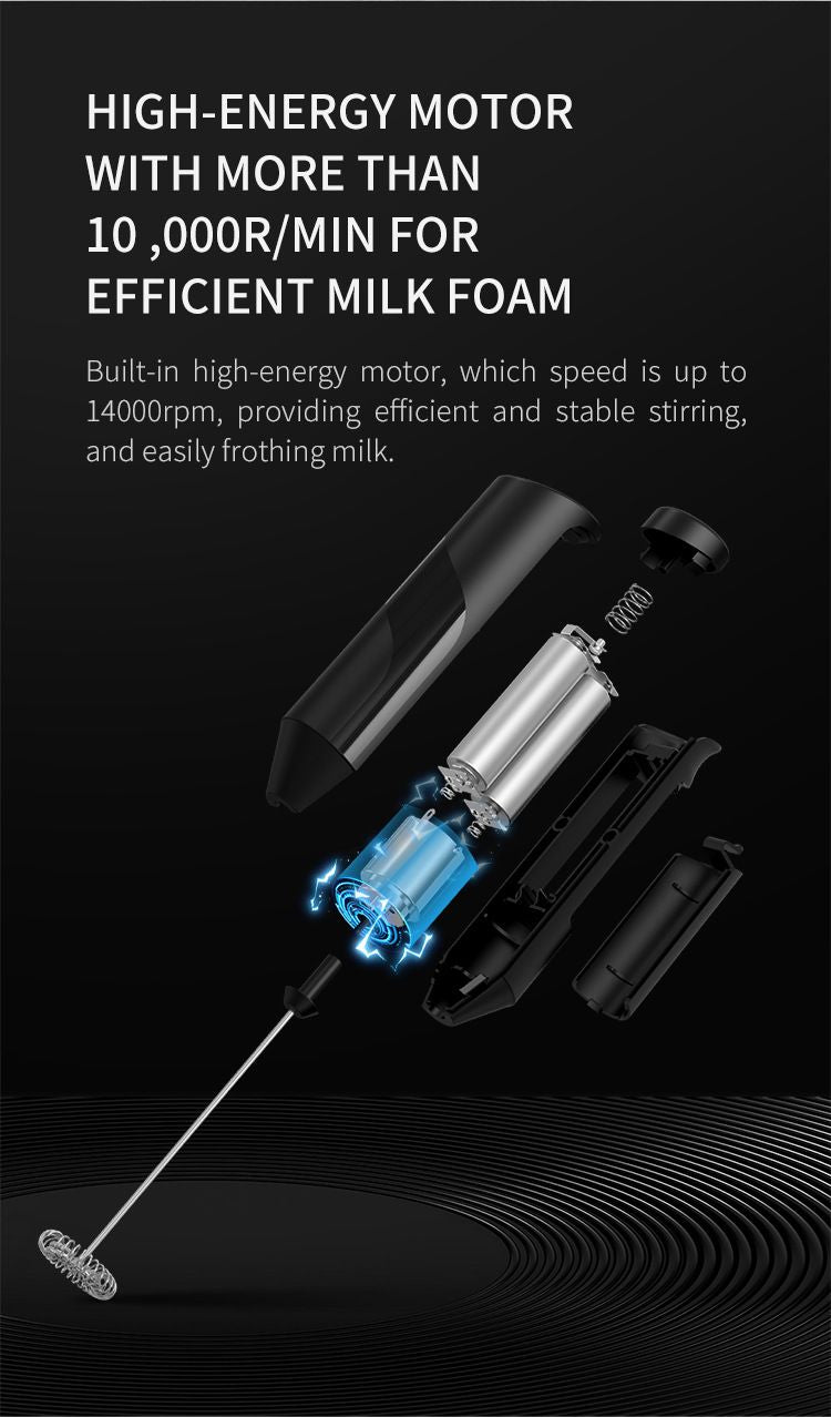 Home electric milk frother stirring handheld whisk portable whisk