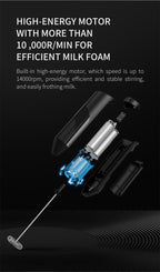 Home electric milk frother stirring handheld whisk portable whisk