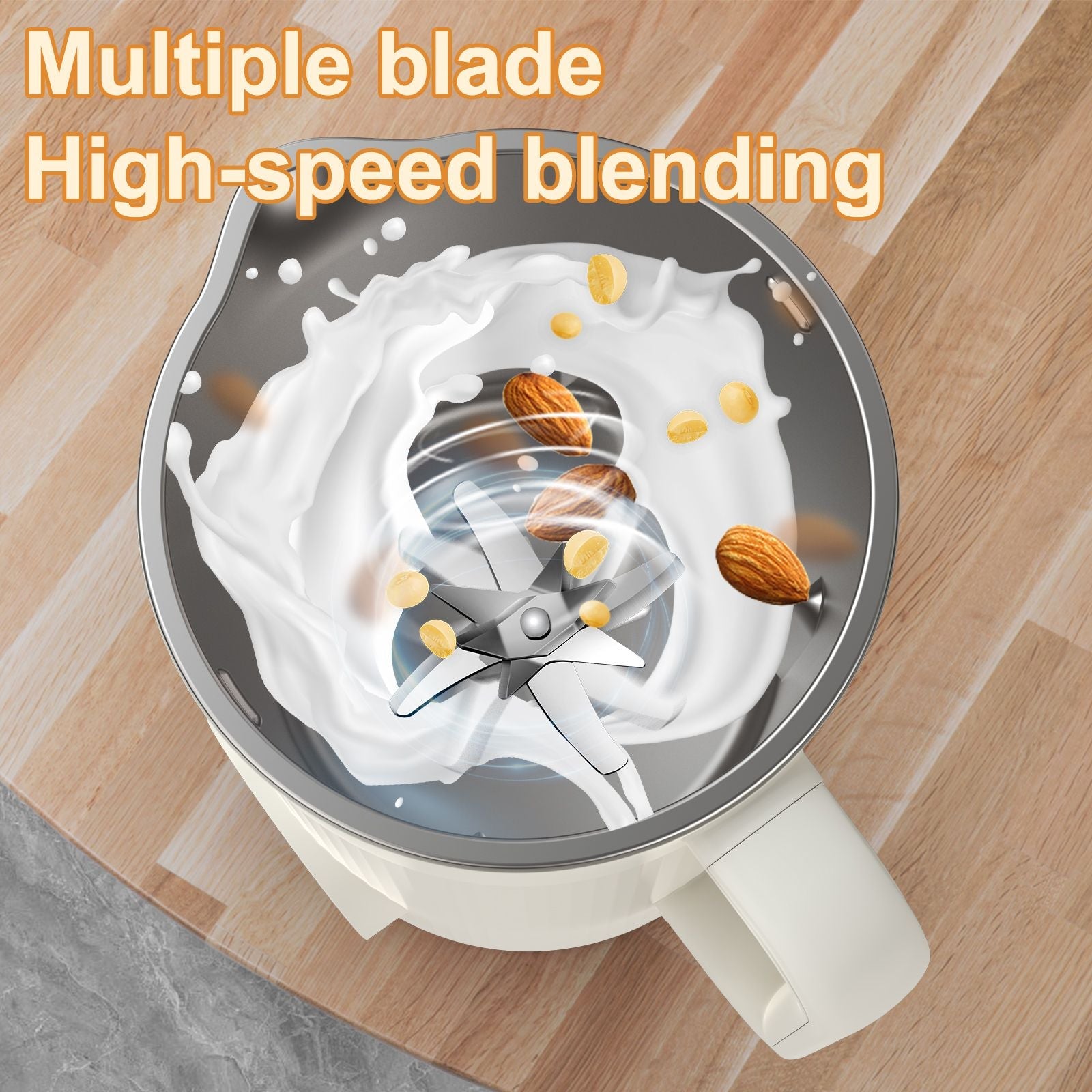 Mooye 35oz Automatic Nut Milk Maker with Nut Milk Bag - Homemade Almond, 10 Blades, Oat, Soy Milk Machine - Auto-operation, 12 Hours Timer, Easy Cleaning - Dairy-Free Beverages