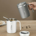1pc Stainless Steel Cups With Lid; 16 Oz 304 Stainless Steel Tumblers Durable Coffee Mug With Splash Proof Sliding Lid; Drink With Lid Open; Plastic Housing And Lid; Straw Not Included EasyOptionXY LLC