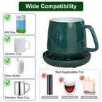 Desktop Electric Cup Warmer 8Hours Auto Off Overheating Protection Smart Timer Setting 2 Temperature Levels  Ceramic Heating Panel For Office Home EasyOptionXY LLC