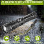 Tactical LED Flashlight Zoomable Rechargeable Search Light Torch 50000LM with 5Modes SOS Night Light For Night Walking Adventures EasyOptionXY LLC