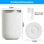 Self Stirring Coffee Mug with Lid Temperature Control Self-Heating Automatic Magnetic Mixing Mug with 3 Heat Settings Auto-Off Function For Coffee Tea Milk Cocoa Stainless Steel EasyOptionXY LLC